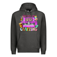Charcoal Heather Just A Girl Who Loves Crafting Premium Hoodie - CowhideDigitalArt