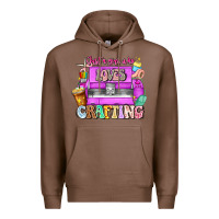 Chestnut Just A Girl Who Loves Crafting Premium Hoodie - CowhideDigitalArt