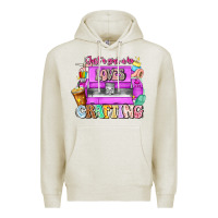 Oatmeal Heather Just A Girl Who Loves Crafting Premium Hoodie - CowhideDigitalArt