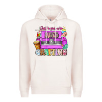 Pale Pink Just A Girl Who Loves Crafting Premium Hoodie - CowhideDigitalArt