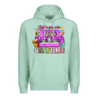 Seafoam Just A Girl Who Loves Crafting Premium Hoodie - CowhideDigitalArt