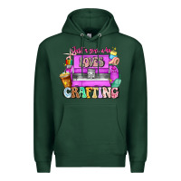 Sports Green Just A Girl Who Loves Crafting Premium Hoodie - CowhideDigitalArt