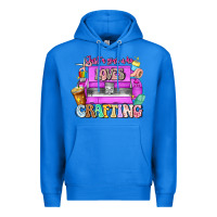 True Royal Just A Girl Who Loves Crafting Premium Hoodie - CowhideDigitalArt