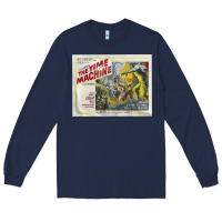 Navy The Time Machine, Time Travel, Retro Movie Poster, Cult Classic, Futur Long Sleeve Tee - longCreatives