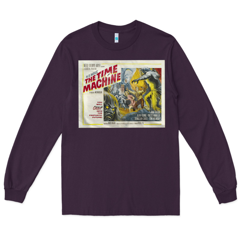 The Time Machine, Time Travel, Retro Movie Poster, Cult Classic, Futur Long Sleeve Tee by longCreatives | Teevron