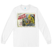 White The Time Machine, Time Travel, Retro Movie Poster, Cult Classic, Futur Long Sleeve Tee - longCreatives