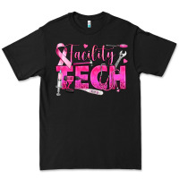 Black Breast Cancer Facility Tech Premium Tee - texasbilliewilder