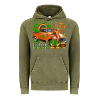 Vintage Olive St. Patrick's Loads of luck with gnome Vintage Hoodie - HowdyJamesFarm