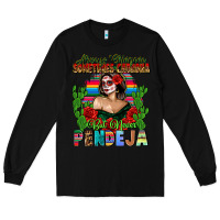 Black Mexican Chingona Long Sleeve Tee - FaDigitalArtStudio