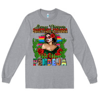 Heather Grey Mexican Chingona Long Sleeve Tee - FaDigitalArtStudio