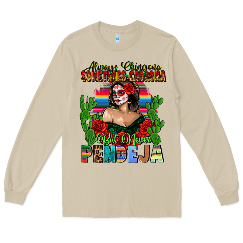 Mexican Chingona Long Sleeve Tee by FaDigitalArtStudio | Teevron