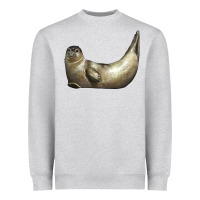 Heather Grey sea seal Heavyweight Sweatshirt - LillyAllenDesigns