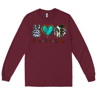 Burgundy Peace Love Indians Long Sleeve Tee - Jasminsmagicworld