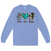 Colony Blue Peace Love Indians Long Sleeve Tee - Jasminsmagicworld