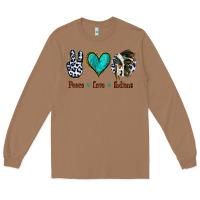 Toasted Coconut Peace Love Indians Long Sleeve Tee - Jasminsmagicworld
