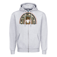 Heather Grey camouflage gnomes rainbow Zipper Hoodie - Artiststas