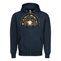 Navy camouflage gnomes rainbow Zipper Hoodie - Artiststas