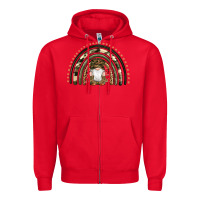 Red camouflage gnomes rainbow Zipper Hoodie - Artiststas