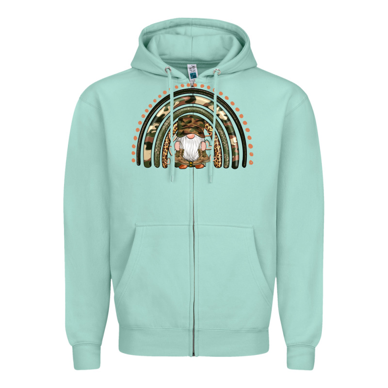 Camouflage Gnomes Rainbow Zipper Hoodie by Artiststas | Teevron