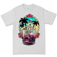 Dove Grey summer skeleton cocktail Premium Tee - NancyCooperArtShop