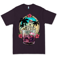 Plum summer skeleton cocktail Premium Tee - NancyCooperArtShop
