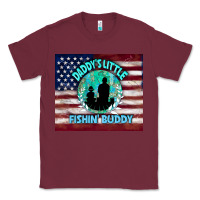Burgundy daddy's little fishin buddy Classic Tee - TumblerDesignByShophia