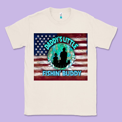Daddy's Little Fishin Buddy Classic Tee Designed By Tumblerdesignbyshophia