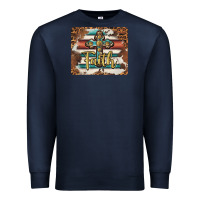 Navy faith cross mousepad Premium Sweatshirt - BarkalooDesign