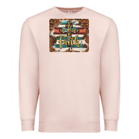 Pale Pink faith cross mousepad Premium Sweatshirt - BarkalooDesign
