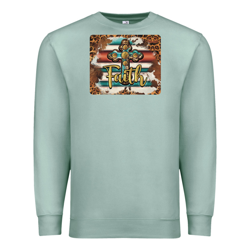 Faith Cross Mousepad Premium Sweatshirt by BarkalooDesign | Teevron