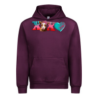 Mauve Wine xoxo guarnsey cow Urban Hoodie - AdoDesignShop