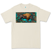 Bone Bison with leopard and turquoise Premium Tee - RanaPortraitStore