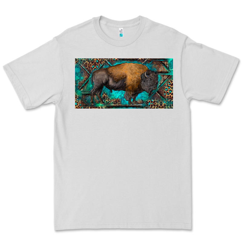 Bison With Leopard And Turquoise Premium Tee by RanaPortraitStore | Teevron