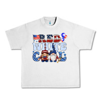 Lunar Rock Red white cool with gnomies 4th of july Urban Heavy Tee - HowdyJamesFarm