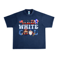 Navy Red white cool with gnomies 4th of july Urban Heavy Tee - HowdyJamesFarm