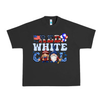 Pigment Black Red white cool with gnomies 4th of july Urban Heavy Tee - HowdyJamesFarm