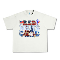 Pistachio Red white cool with gnomies 4th of july Urban Heavy Tee - HowdyJamesFarm