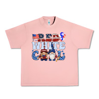 Salmon Red white cool with gnomies 4th of july Urban Heavy Tee - HowdyJamesFarm