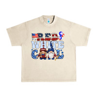 Sandshell Red white cool with gnomies 4th of july Urban Heavy Tee - HowdyJamesFarm