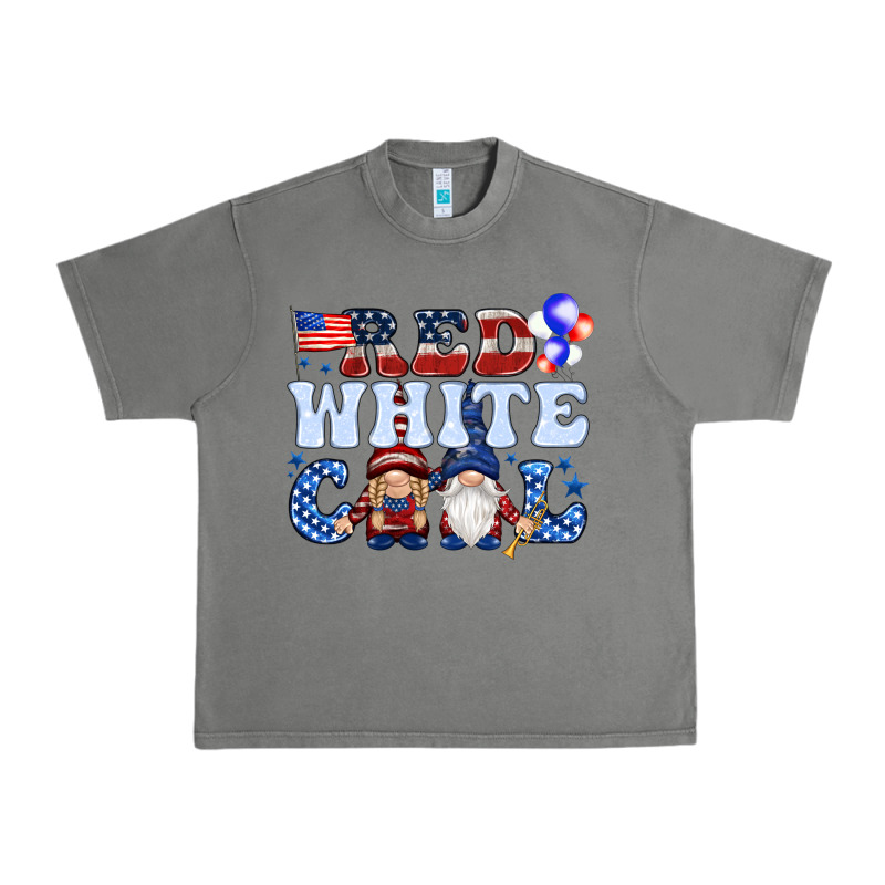 Red White Cool With Gnomies 4th Of July Urban Heavy Tee by HowdyJamesFarm | Teevron