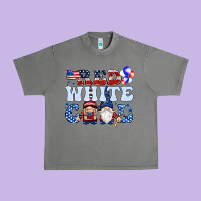 Red White Cool With Gnomies 4th Of July Urban Heavy Tee Designed By Howdyjamesfarm
