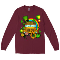 Burgundy St. Patrick's school bus Long Sleeve Tee - OliviaCreatesArt