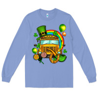 Colony Blue St. Patrick's school bus Long Sleeve Tee - OliviaCreatesArt