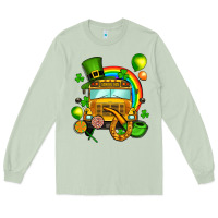 Matcha St. Patrick's school bus Long Sleeve Tee - OliviaCreatesArt