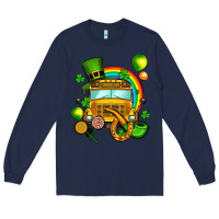 Navy St. Patrick's school bus Long Sleeve Tee - OliviaCreatesArt
