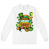 White St. Patrick's school bus Long Sleeve Tee - OliviaCreatesArt