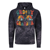 Cloud Black groovy grandma retro 70s peace sign design grandmother Vintage Hoodie - longCreatives