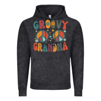 Vintage Black groovy grandma retro 70s peace sign design grandmother Vintage Hoodie - longCreatives