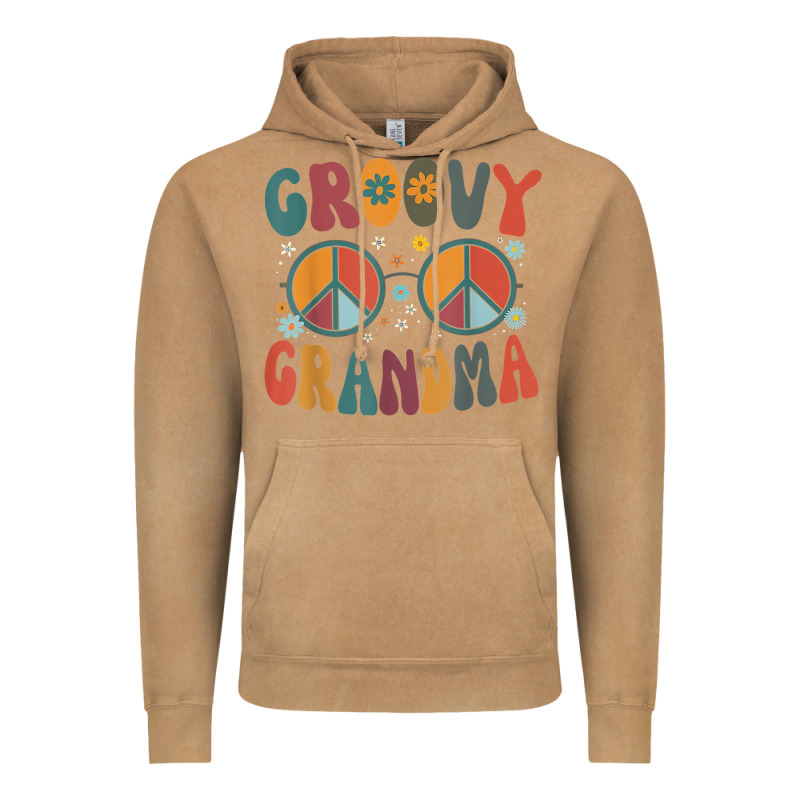 Groovy Grandma Retro 70s Peace Sign Design Grandmother Vintage Hoodie by longCreatives | Teevron