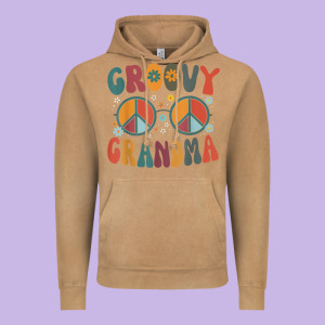 Groovy Grandma Retro 70s Peace Sign Design Grandmother Vintage Hoodie Designed By Longcreatives